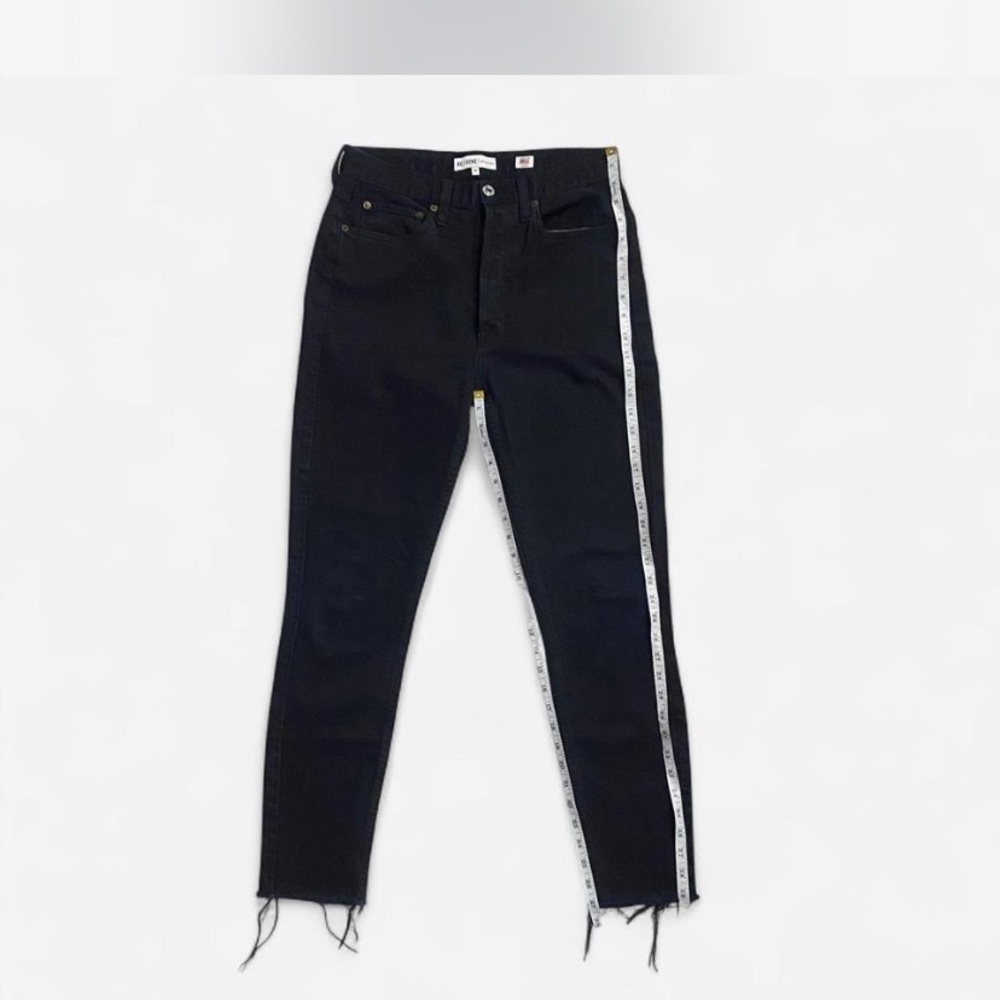 Re/Done Black Skinny Jeans with White Side Stripe